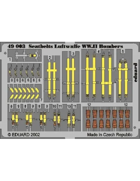 Sicherheitsgurte Luftwaffe WW.II Bombers, 1/48 - Eduard Accessories...