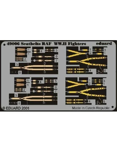 Color Seatbelts RAF WWII, 1/48 - Eduard Accessories 49006