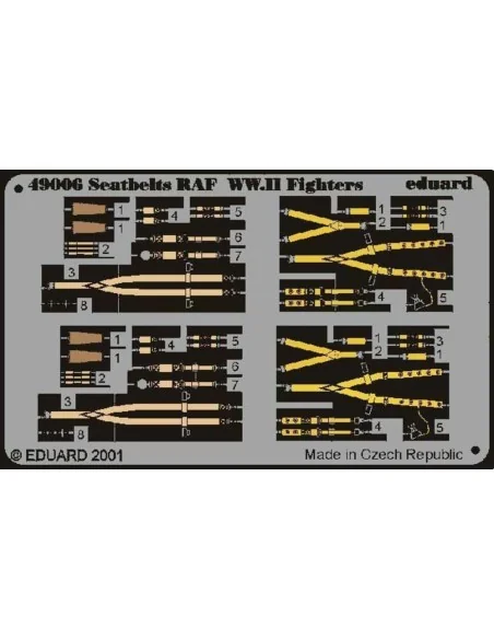 Color Seatbelts RAF WWII, 1/48 - Eduard Accessories 49006