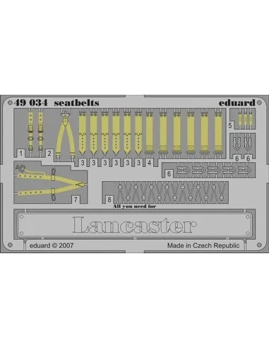 Lancaster seatbelts für Tamiya-Bausatz, 1/48 - Eduard Accessories 4...
