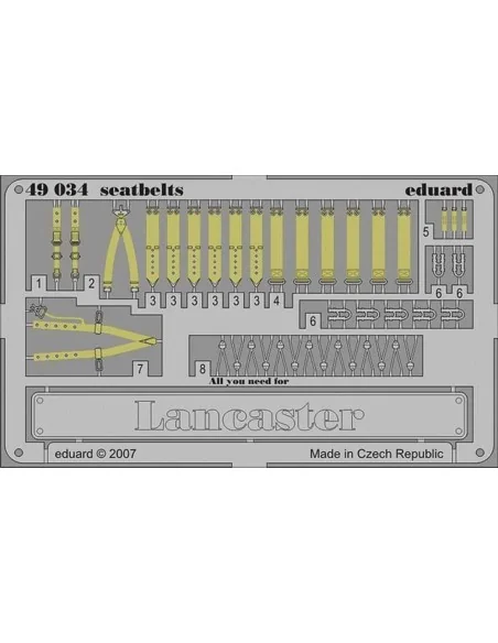 Lancaster seatbelts für Tamiya-Bausatz, 1/48 - Eduard Accessories 4...