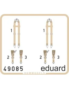 [NO_DESC] Seatbelts Luftwaffe WWII bombers SUPERFA, 1/48 - Eduard A...
