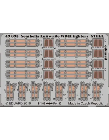 Seatbelts Luftwaffe WWII fighters STEEL, 1/48 - Eduard Accessories ...