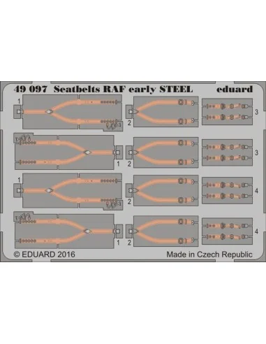 Seatbeltes RAF early STEEL, 1/48 - Eduard Accessories 49097