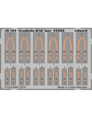 [NO_DESC] Seatbelts RAF late STEEL, 1/48 - Eduard Accessories 49101