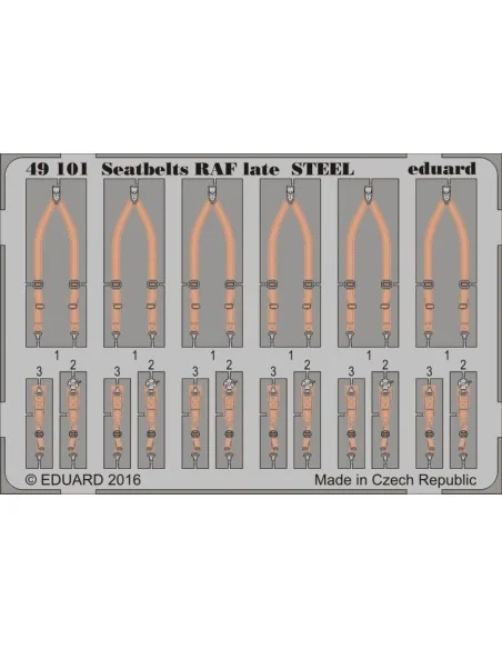 Seatbelts RAF late STEEL, 1/48 - Eduard Accessories 49101