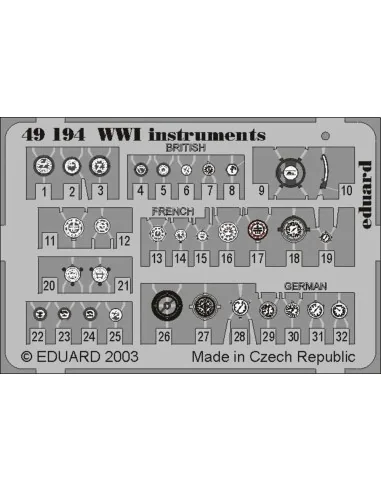 [NO_DESC] WW I Instruments, 1/48 - Eduard Accessories 49194