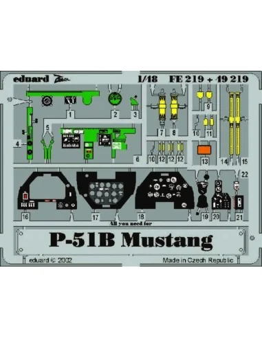 [NO_DESC] P-51B Mustang für Tamiya Bausatz, 1/48 - Eduard Accessori...