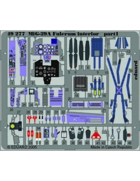 MiG-29A Fulcrum interior für Academy Bausatz, 1/48 - Eduard Accesso...