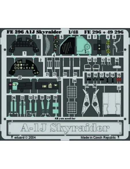 A-1J Skyraider für Tamiya Bausatz, 1/48 - Eduard Accessories 49296