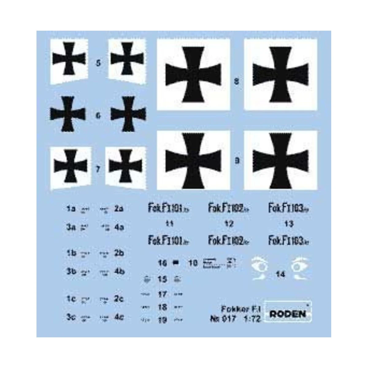 Fokker F.I, 1/72 - Roden 017