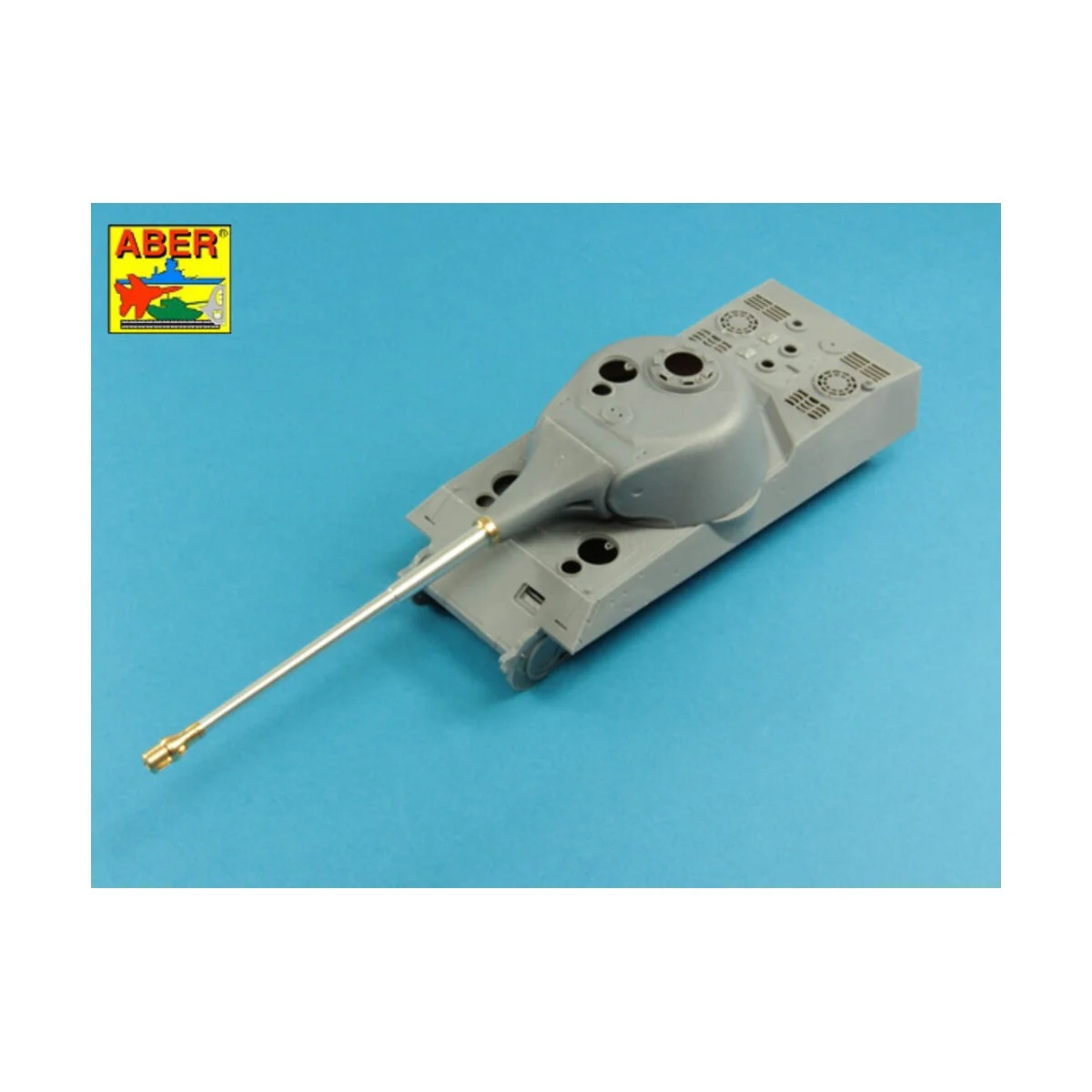 10,5cm KwK L/70 barrel with double baffle muzzle brake for German P...