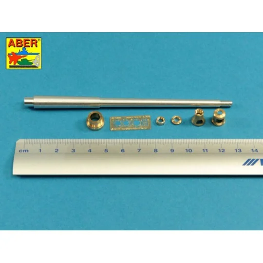 10,5cm KwK L/70 barrel with double baffle muzzle brake for German P...