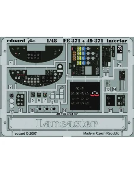 Lancaster interior für Tamiya Bausatz, 1/48 - Eduard Accessories 49371