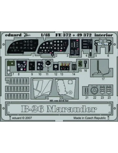 B-26 Marauder interior für Revell/Monogram Bausatz, 1/48 - Eduard A...