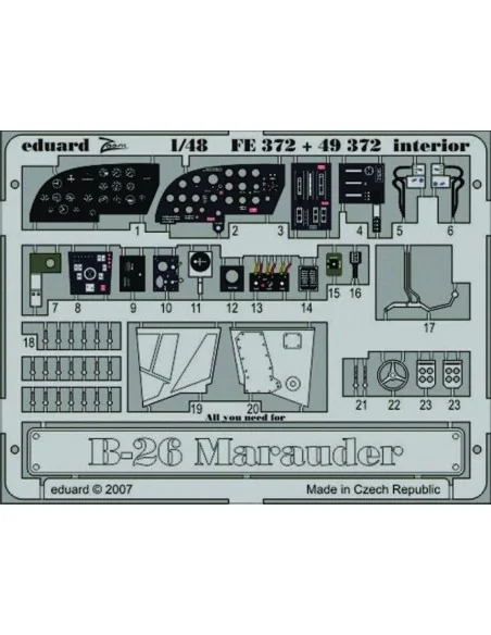 B-26 Marauder interior für Revell/Monogram Bausatz, 1/48 - Eduard A...