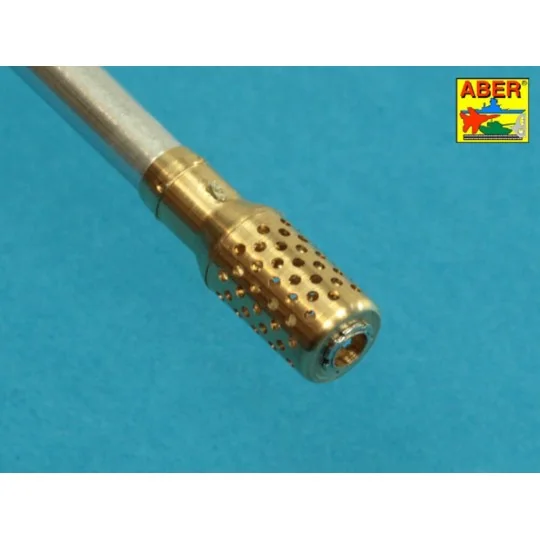 10,5cm KwK L/70 barrel with perforated muzzle brake for German Pz.K...