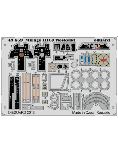 Mirage IIICJ 1/48 Weekend for Eduard, 1/48 - Eduard Accessories 49659