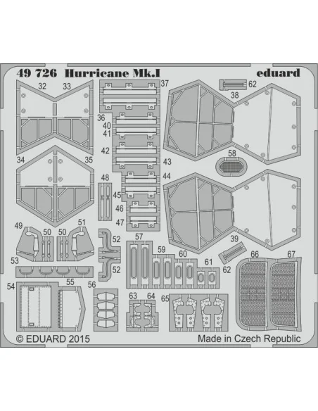 Hurricane Mk.I for Airfix, 1/48 - Eduard Accessories 49726