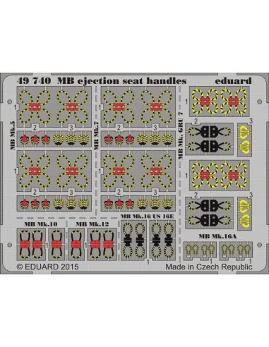 MB ejection seat handles, 1/48 - Eduard Accessories 49740