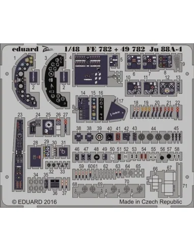 Ju 88A-4 interior for ICM, 1/48 - Eduard Accessories 49782