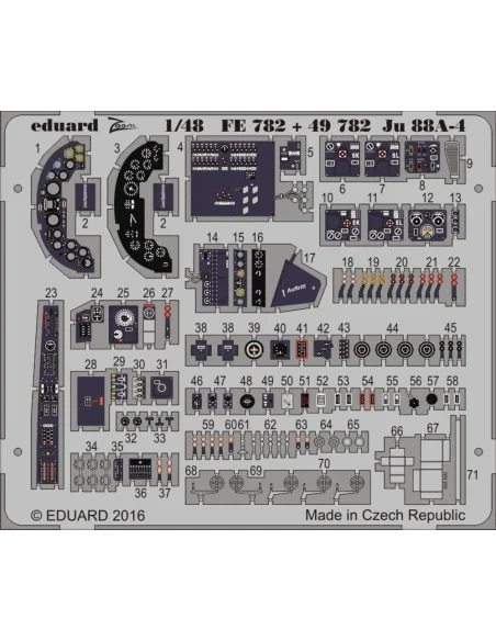 Ju 88A-4 interior for ICM, 1/48 - Eduard Accessories 49782