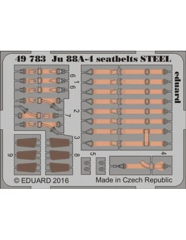 Ju 88A-4 seatbelts STEEL for ICM, 1/48 - Eduard Accessories 49783