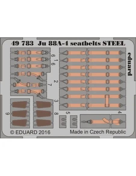 Ju 88A-4 seatbelts STEEL for ICM, 1/48 - Eduard Accessories 49783