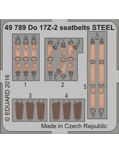 [NO_DESC] Do 17Z-2 seatbelts STEEL for ICM, 1/48 - Eduard Accessori...