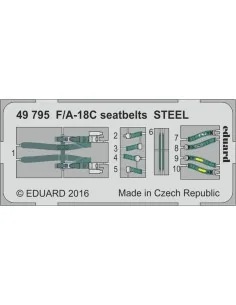 F/A-18C seatbelts STEEL for Kinetic, 1/48 - Eduard Accessories 49795