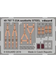 T-33A seatbelts STEEL für Great Wal., 1/48 - Eduard Accessories 49797