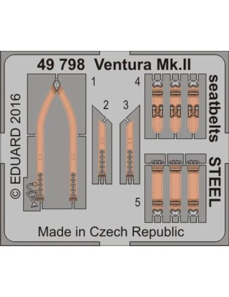 Ventura Mk.II seatbelts STEEL f.Revell, 1/48 - Eduard Accessories 4...