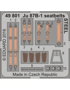 [NO_DESC] Ju 87B-1 seatbelts STEEL for Airfix, 1/48 - Eduard Access...