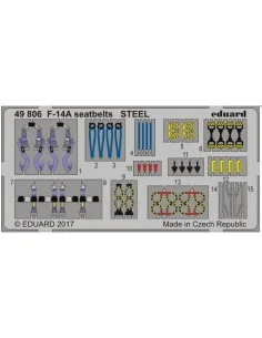 F-14A seatbelts STEEL for Tamiya, 1/48 - Eduard Accessories 49806