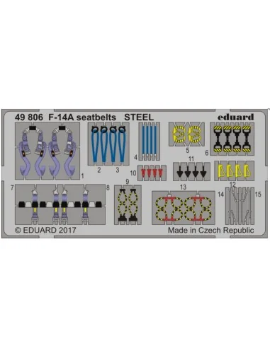 [NO_DESC] F-14A seatbelts STEEL for Tamiya, 1/48 - Eduard Accessori...