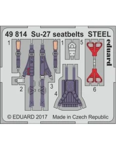 Su-27 seatbelts STEEL for Hobby Boss, 1/48 - Eduard Accessories 49814