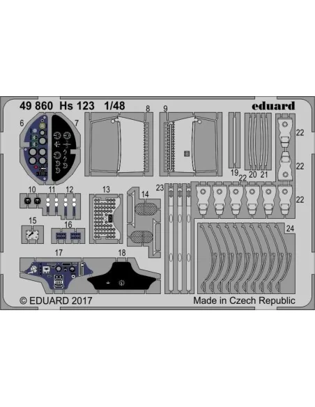 Hs 123 for Gaspatch Models, 1/48 - Eduard Accessories 49860