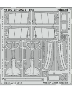 Bf 109G-6 for Tamiya, 1/48 - Eduard Accessories 49890