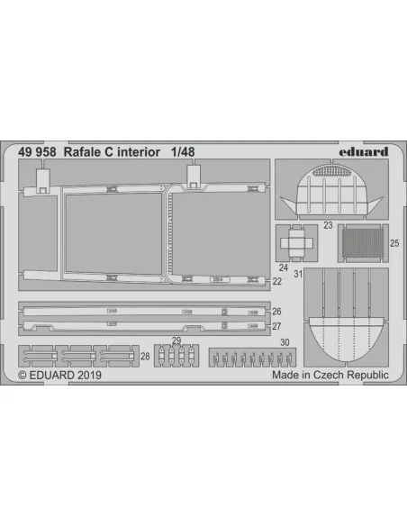 Rafale C interior for Revell, 1/48 - Eduard Accessories 49958
