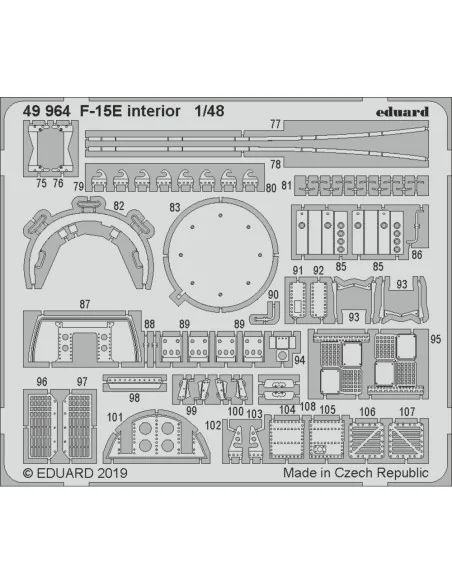F-15E interior for Great Wall Hobby, 1/48 - Eduard Accessories 49964