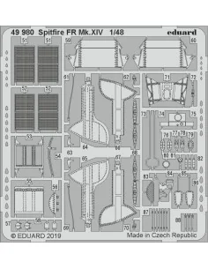 Spitfire FR Mk.XIV for Airfix, 1/48 - Eduard Accessories 49980