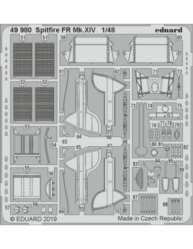 [NO_DESC] Spitfire FR Mk.XIV for Airfix, 1/48 - Eduard Accessories ...