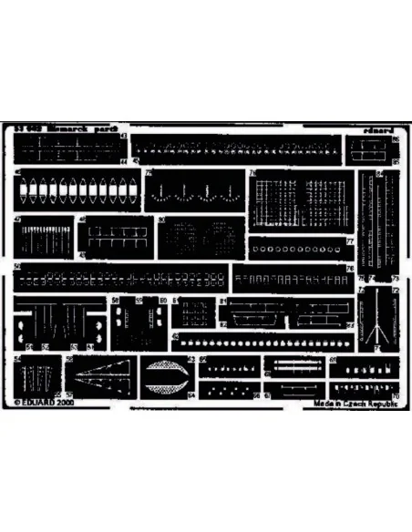 Schlachtschiff Bismarck Fotoätzsatz, 1/350 - Eduard Accessories 53002