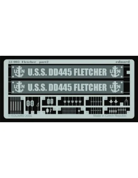 Zerstörer DD445 Fletcher Fotoätzsatz, 1/350 - Eduard Accessories 53003
