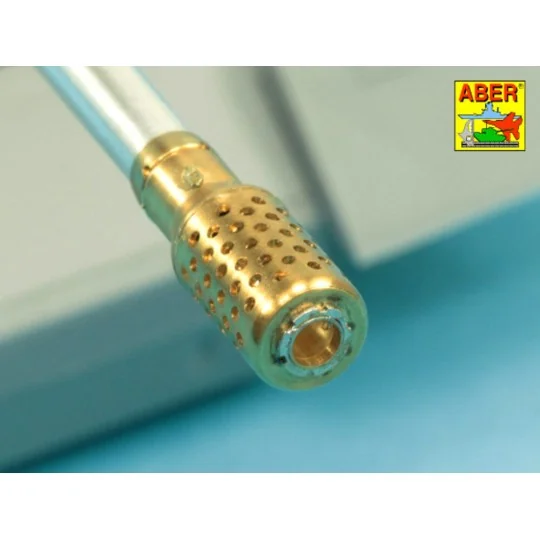 10, 5cm KwK L/70 barrel with perforated muzzle brake for German Pz....