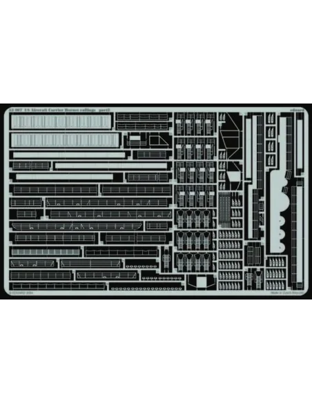Flugzeugträger USS Hornet CV 8 Fotoätzsatz für Reling, 1/350 - Edua...