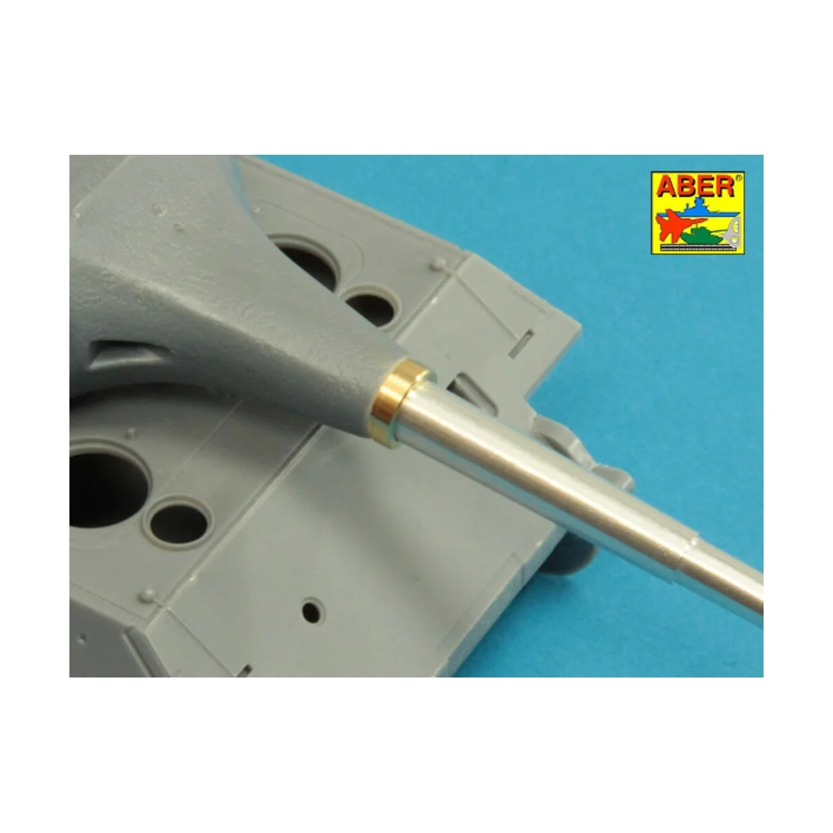 10,5cm KwK L/70 barrel with perforated muzzle brake for German Pz.K...