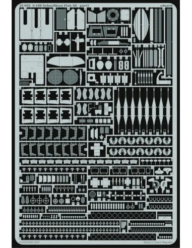 S-100 Schnellboot Flak 38mm, 1/72 - Eduard Accessories 53033