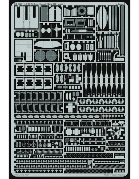 S-100 Schnellboot Flak 38mm, 1/72 - Eduard Accessories 53033