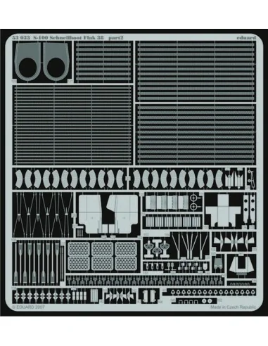 S-100 Schnellboot Flak 38mm, 1/72 - Eduard Accessories 53033